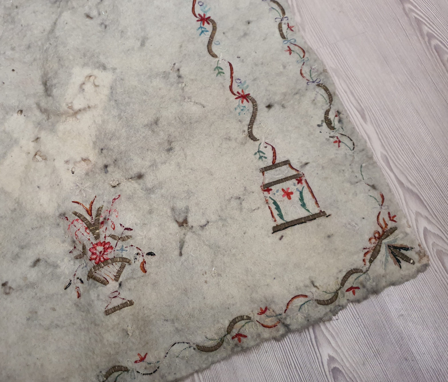 OSMANLI DÖNEMİ TEKKE İŞİ SIRMA İŞÇİLİKLİ SECCADE