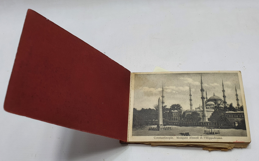 12 ADET İSTANBUL KARTPOSTALI BULUNAN NADİR KARTPOSTAL ALBÜMÜ