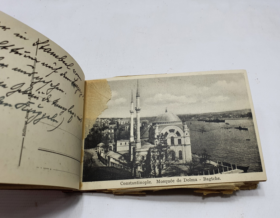12 ADET İSTANBUL KARTPOSTALI BULUNAN NADİR KARTPOSTAL ALBÜMÜ