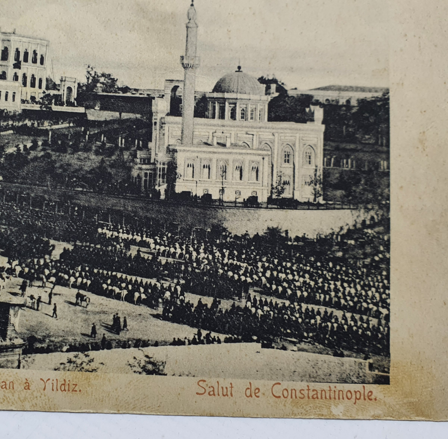ABDÜLHAMİD HAN'IN CUMA SELAMLIĞINDA GÖRÜLEN KARTPOSTALI