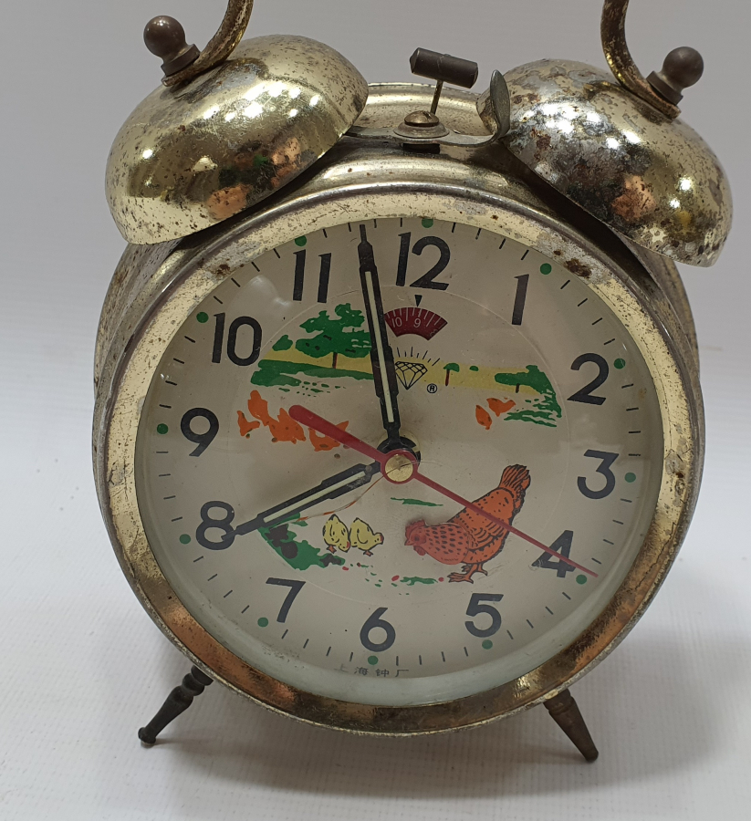 ANTİKA HOROZLU - CİVCİVLİ MASA SAATİ