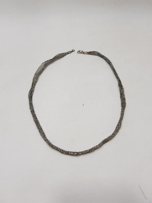 ELASTİK GÜMÜŞ KOLYE