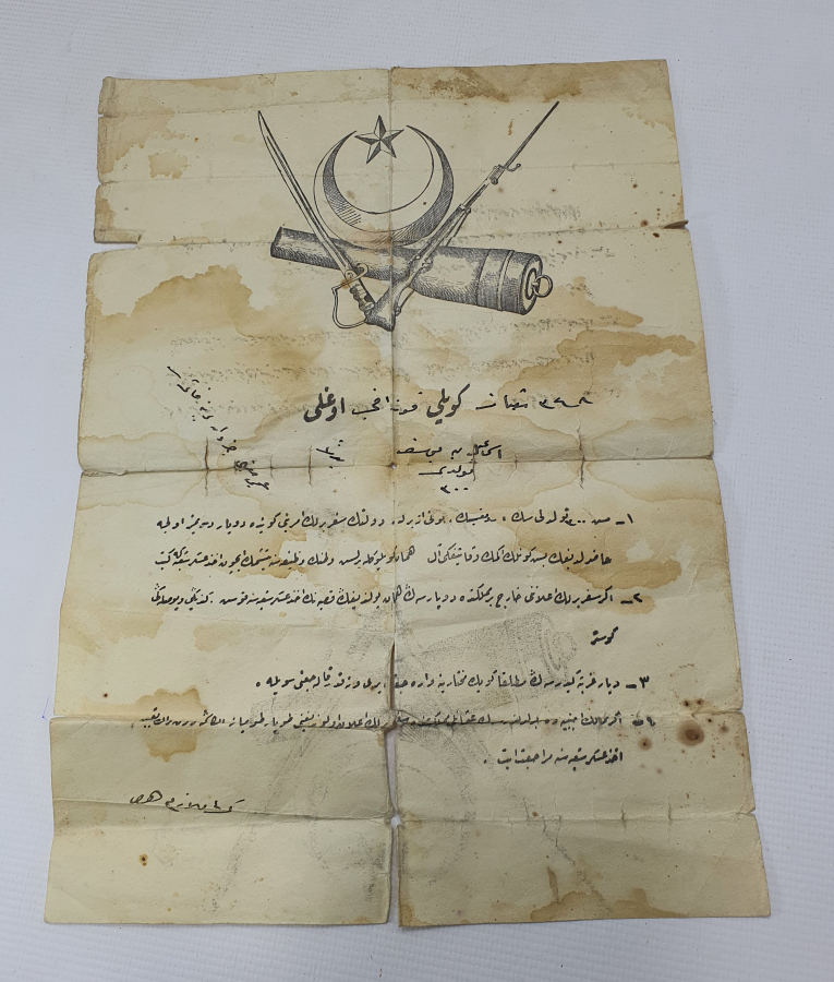 OSMANLI DÖNEMİ ÇOK NADİR SEFERBERLİK CELBİ KAĞIDI