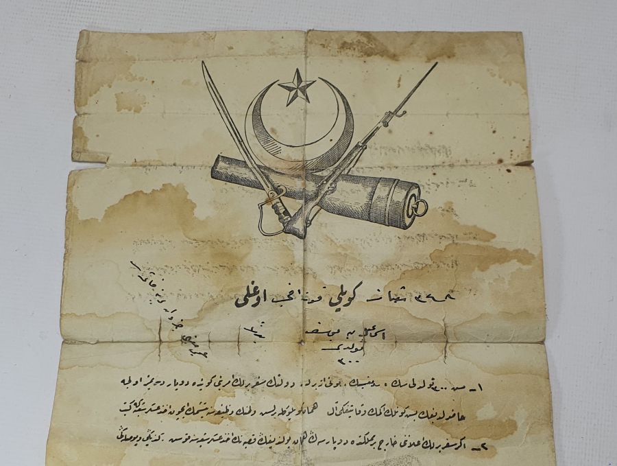 OSMANLI DÖNEMİ ÇOK NADİR SEFERBERLİK CELBİ KAĞIDI