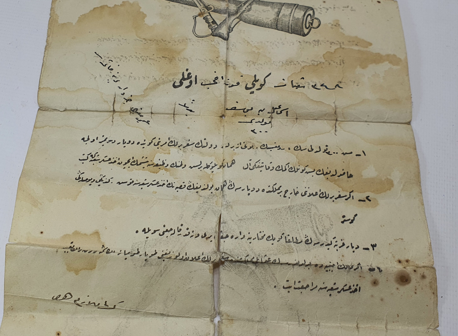 OSMANLI DÖNEMİ ÇOK NADİR SEFERBERLİK CELBİ KAĞIDI