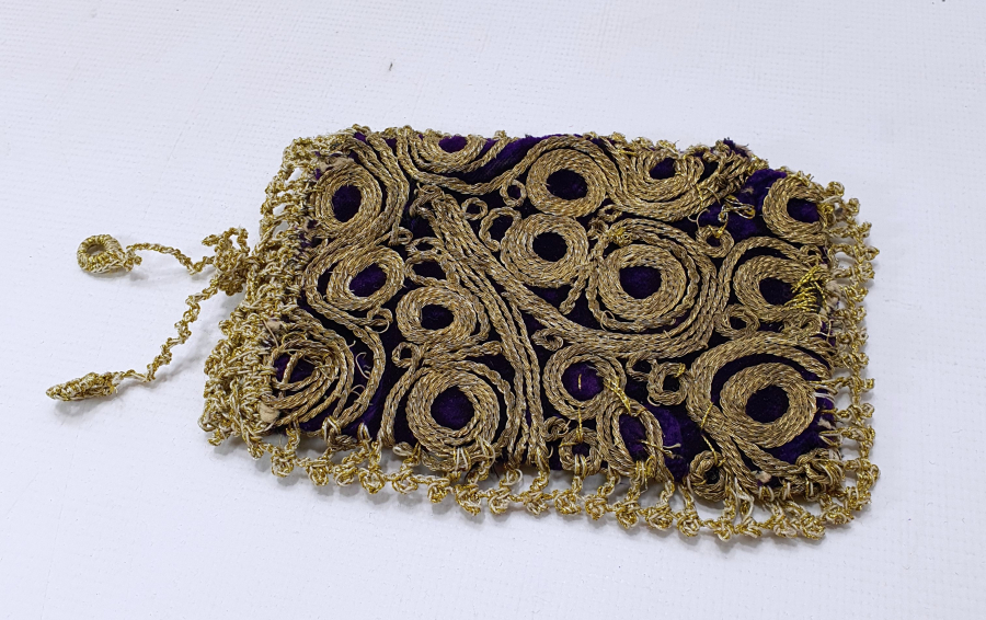 OSMANLI DÖNEMİ İKİ TARAFI SIRMA İŞÇİLİKLİ KESE