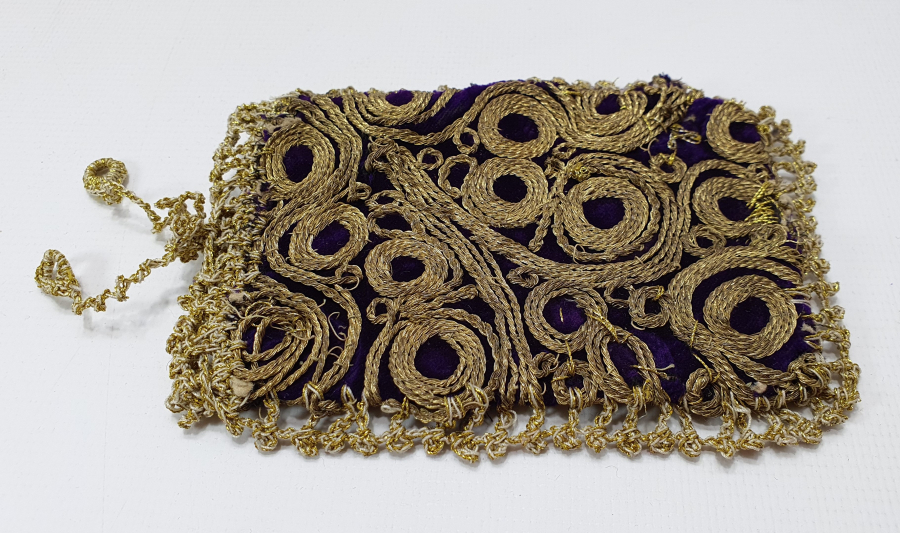 OSMANLI DÖNEMİ İKİ TARAFI SIRMA İŞÇİLİKLİ KESE