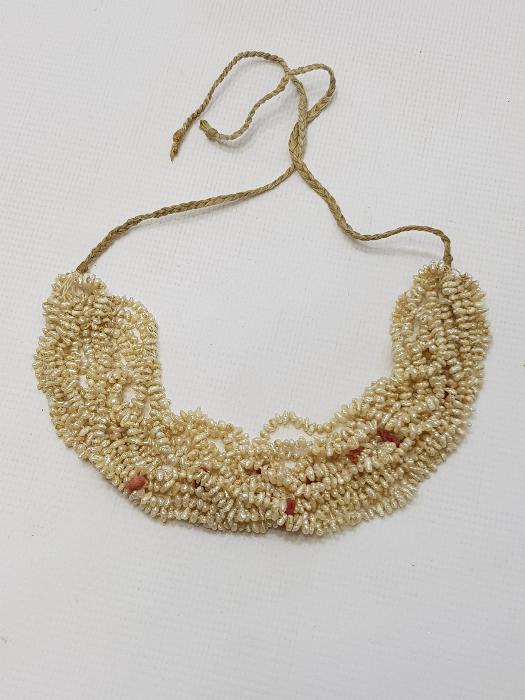 OSMANLI DÖNEMİ MERCAN TAŞLARLA SÜSLÜ KUM İNCİ GERDANLIK