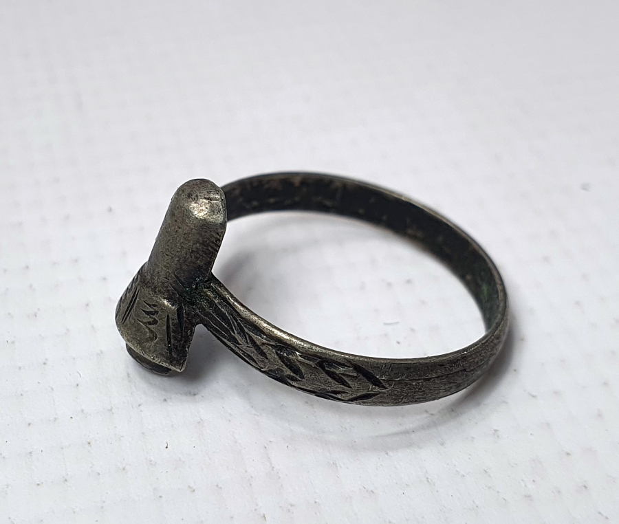 OSMANLI DÖNEMİ MEVLEVİ SİKKELİ GÜMÜŞ DERVİŞ YÜZÜĞÜ