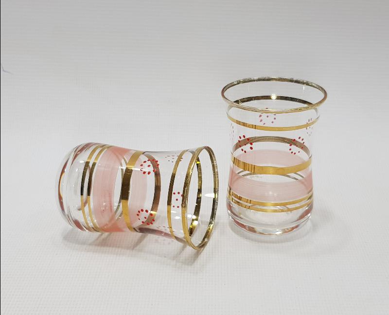 OSMANLI DÖNEMİ MİNELİ BİR ÇİFT ÇAY BARDAĞI