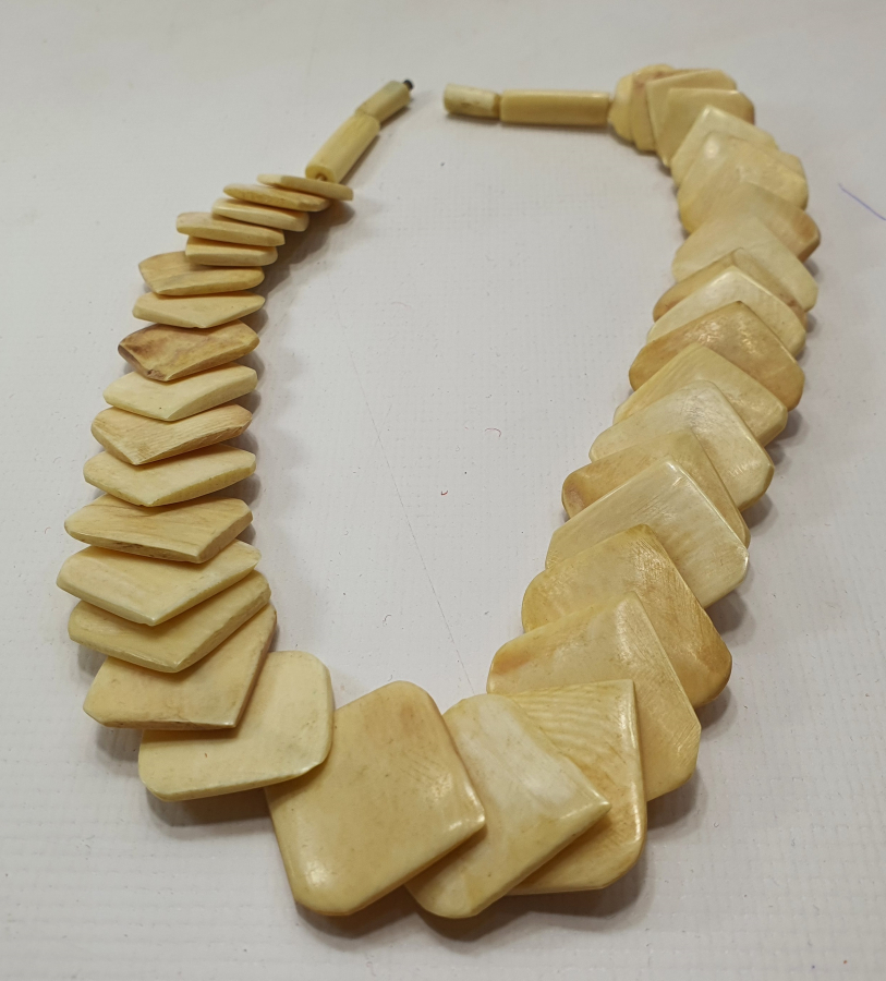 ÖZEL YAPIM FİLDİŞİ ANTİKA GERDANLIK