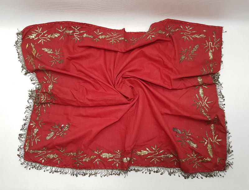 OSMANLI DÖNEMİ GÜMÜŞ SIRMA İŞLEMELİ ÇEVRE ÖRTÜ