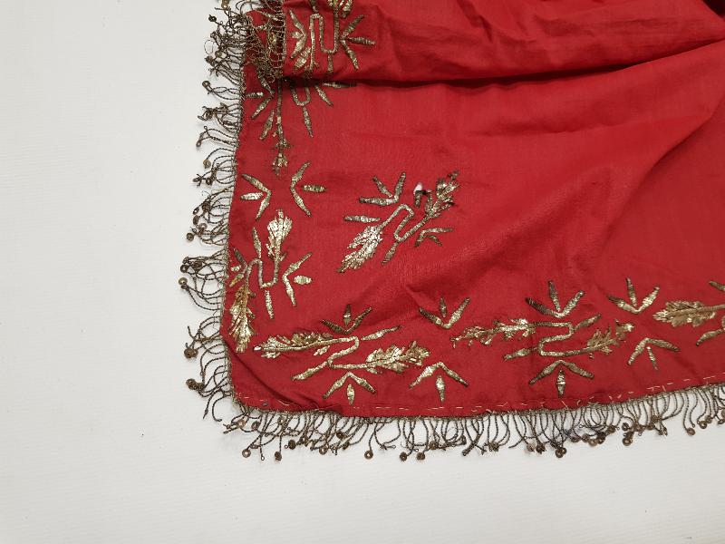 OSMANLI DÖNEMİ GÜMÜŞ SIRMA İŞLEMELİ ÇEVRE ÖRTÜ