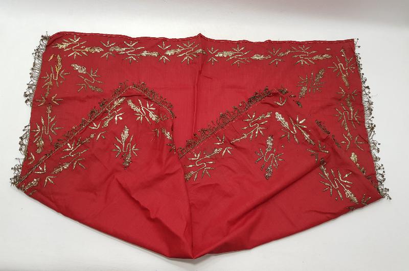 OSMANLI DÖNEMİ GÜMÜŞ SIRMA İŞLEMELİ ÇEVRE ÖRTÜ