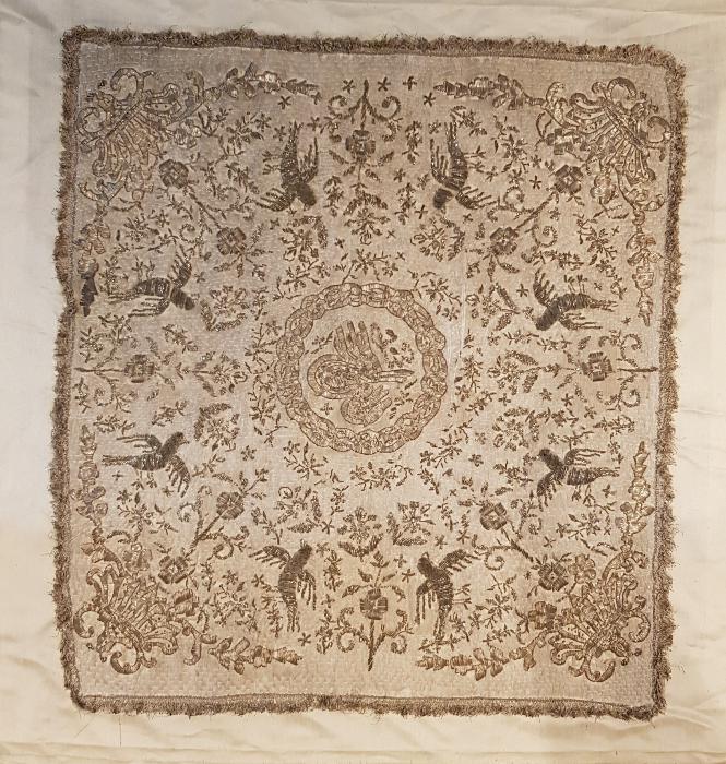 OSMANLI DÖNEMİ TUĞRA İŞLEMELİ İPEK BOHÇA