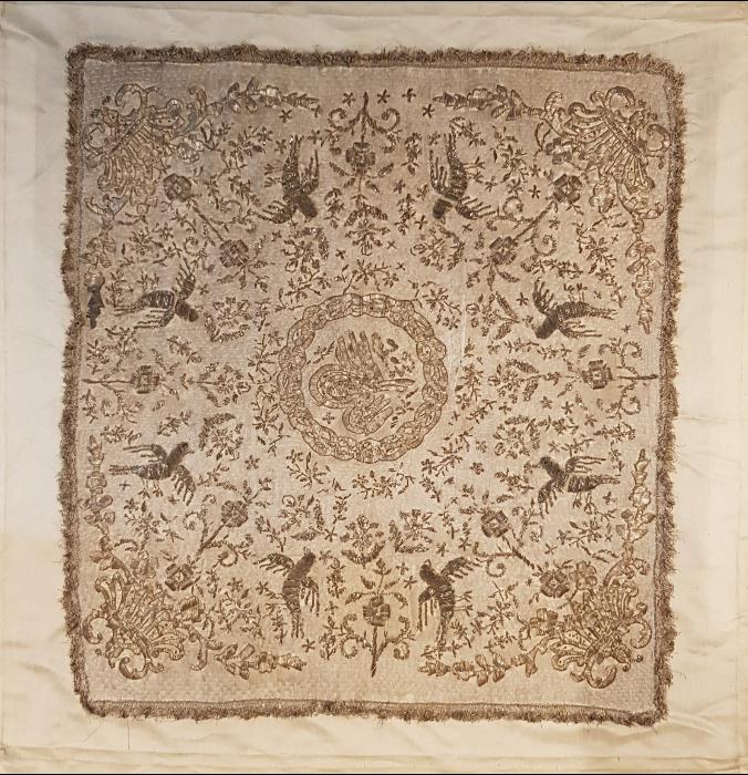OSMANLI DÖNEMİ TUĞRA İŞLEMELİ İPEK BOHÇA