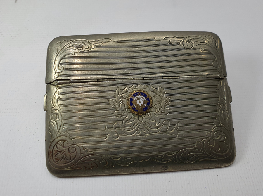 1. DÜNYA SAVAŞI DÖNEMİ 1915-1916 TARİHLİ SAVAŞ HATIRASI MİNELİ SUBAY TABAKASI