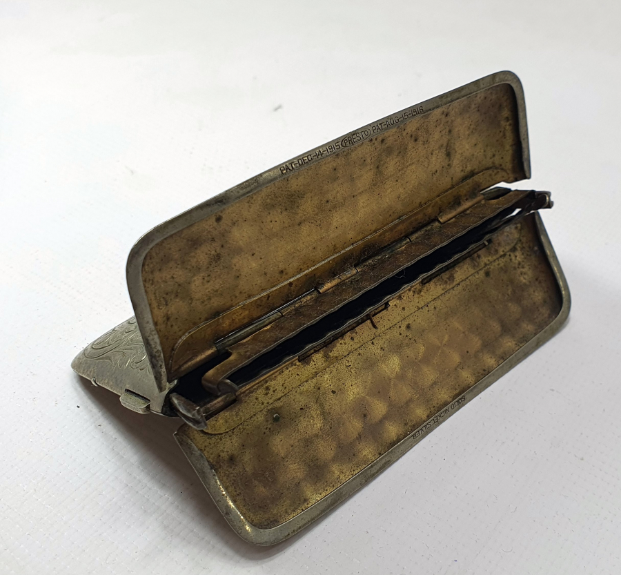 1. DÜNYA SAVAŞI DÖNEMİ 1915-1916 TARİHLİ SAVAŞ HATIRASI MİNELİ SUBAY TABAKASI