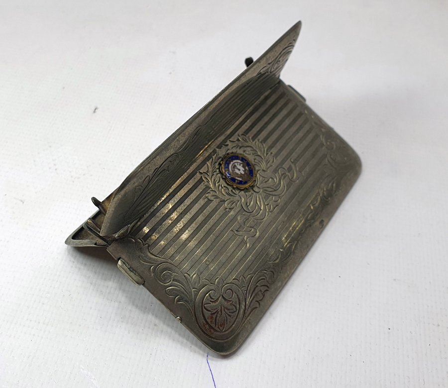 1. DÜNYA SAVAŞI DÖNEMİ 1915-1916 TARİHLİ SAVAŞ HATIRASI MİNELİ SUBAY TABAKASI