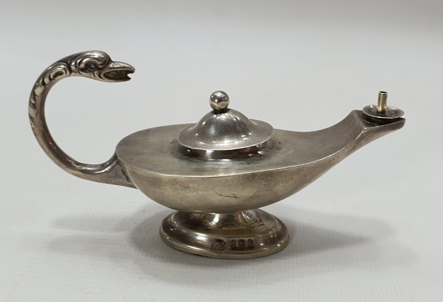 1900 BAŞLARI İNGİLİZ GÜMÜŞ KANDİL