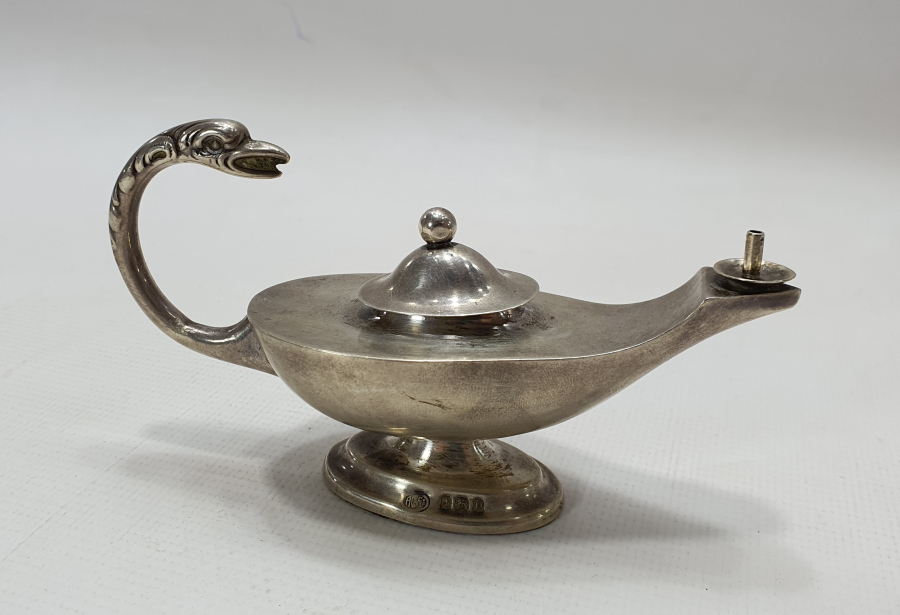 1900 BAŞLARI İNGİLİZ GÜMÜŞ KANDİL