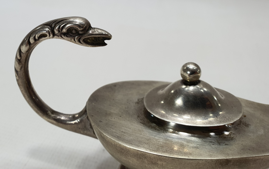 1900 BAŞLARI İNGİLİZ GÜMÜŞ KANDİL