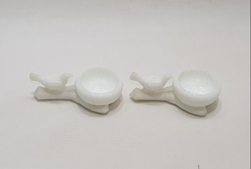 1900'LERDEN BİR ÇİFT OPALİN TUZLUK BİBERLİK 