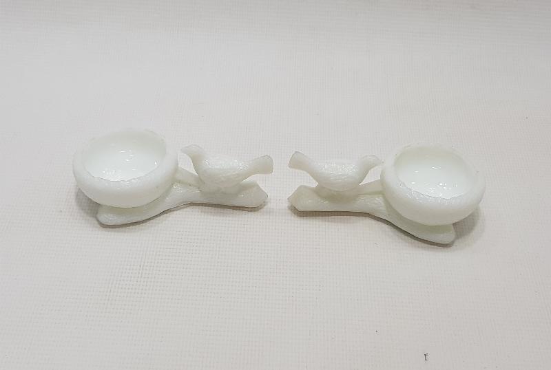 1900'LERDEN BİR ÇİFT OPALİN TUZLUK BİBERLİK 