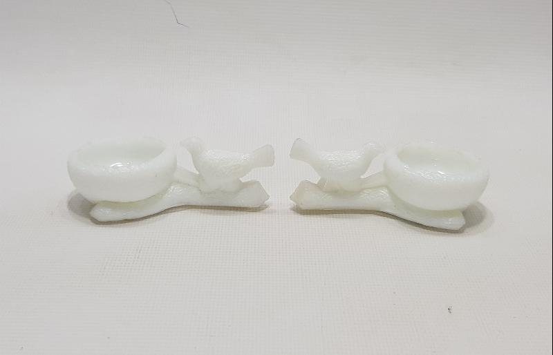 1900'LERDEN BİR ÇİFT OPALİN TUZLUK BİBERLİK 