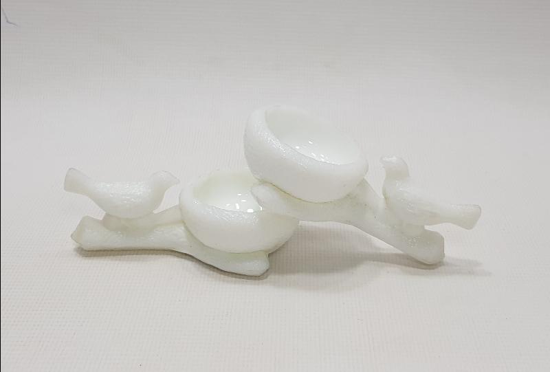 1900'LERDEN BİR ÇİFT OPALİN TUZLUK BİBERLİK 