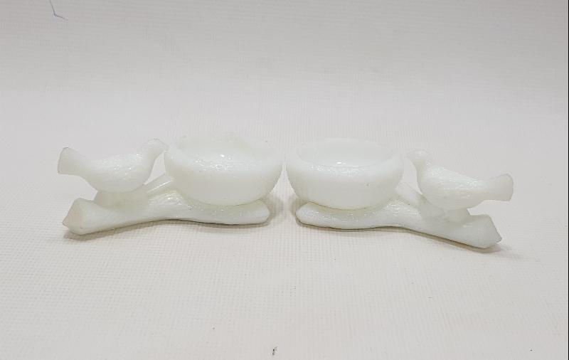 1900'LERDEN BİR ÇİFT OPALİN TUZLUK BİBERLİK 