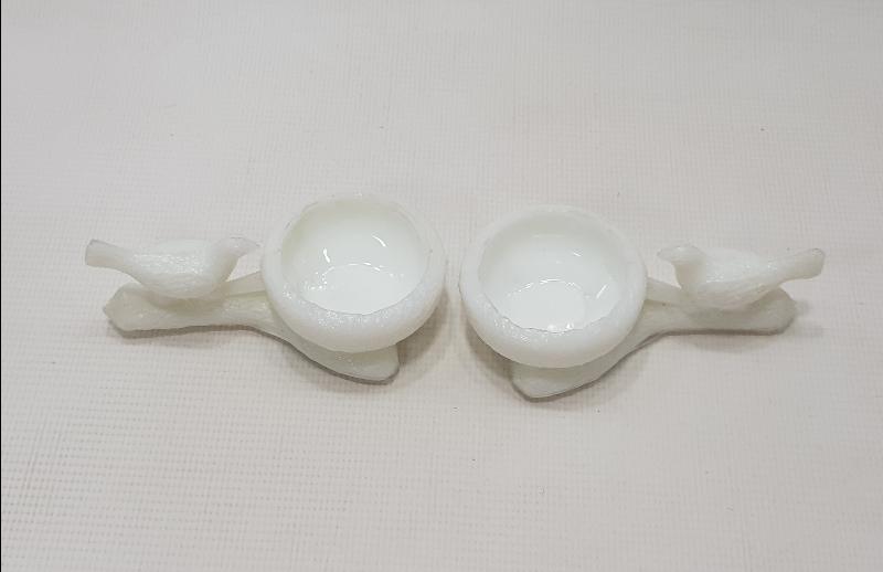 1900'LERDEN BİR ÇİFT OPALİN TUZLUK BİBERLİK 