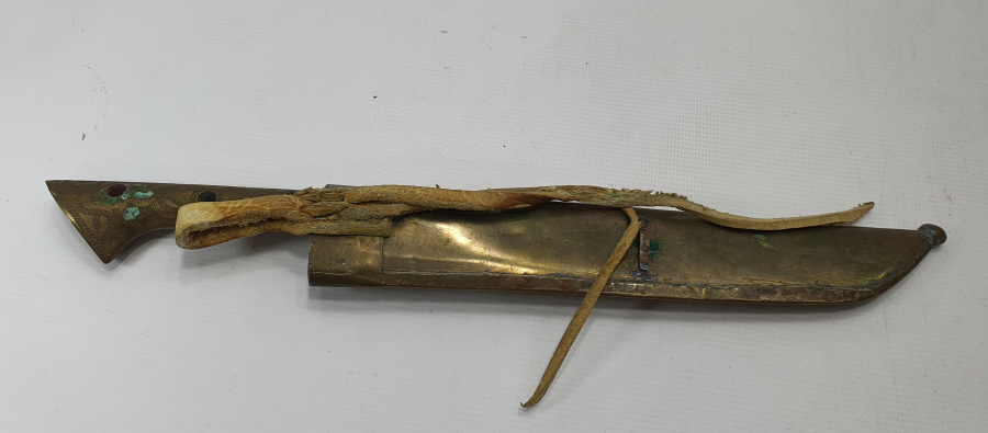 ÜZERİNDE OSMANLICA ŞEHRİ HAN YAZILI TÜRKMEN İŞİ AVCI BIÇAĞI