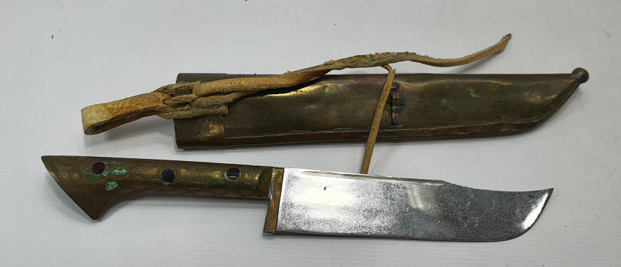 ÜZERİNDE OSMANLICA ŞEHRİ HAN YAZILI TÜRKMEN İŞİ AVCI BIÇAĞI