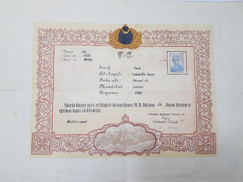 1947 YEDEK SUBAY DİPLOMASI 