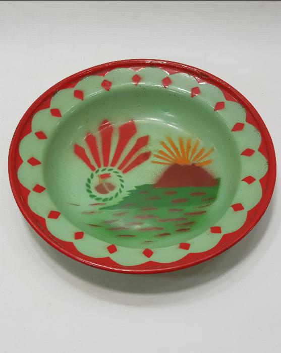 CUMHURİYET İLK DÖNEM CHP TEMALI EMAYE TABAK 