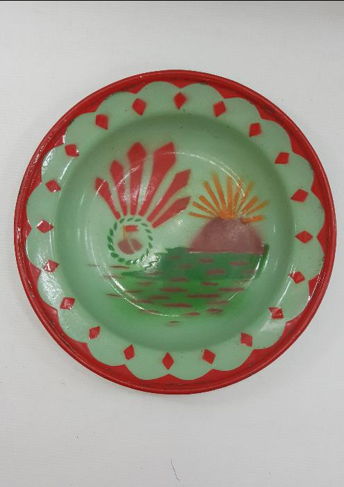 CUMHURİYET İLK DÖNEM CHP TEMALI EMAYE TABAK 