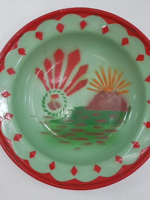 CUMHURİYET İLK DÖNEM CHP TEMALI EMAYE TABAK 