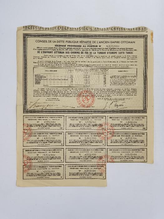 OSMANLI DEVLET DIŞ BORÇLANMA HİSSE SENEDİ 