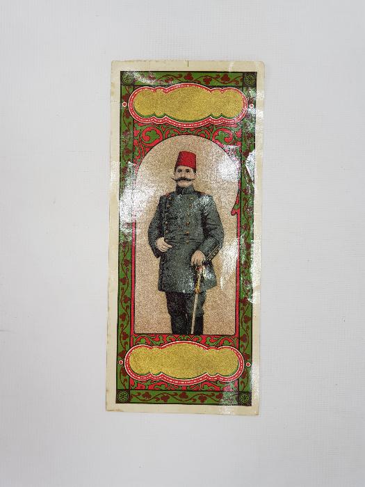 RESNELİ NİYAZİ RESİMLİ FES ETİKETİ