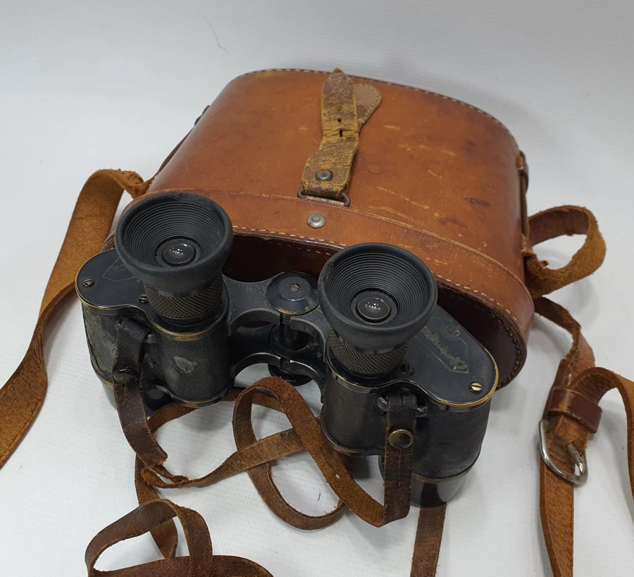 ORJİNAL AY YILDIZLI KUTUSUNDA ÜZERİ OSMANLICA YAZILI KUTUSUNDA NADİR SUBAY DÜRBÜNÜ