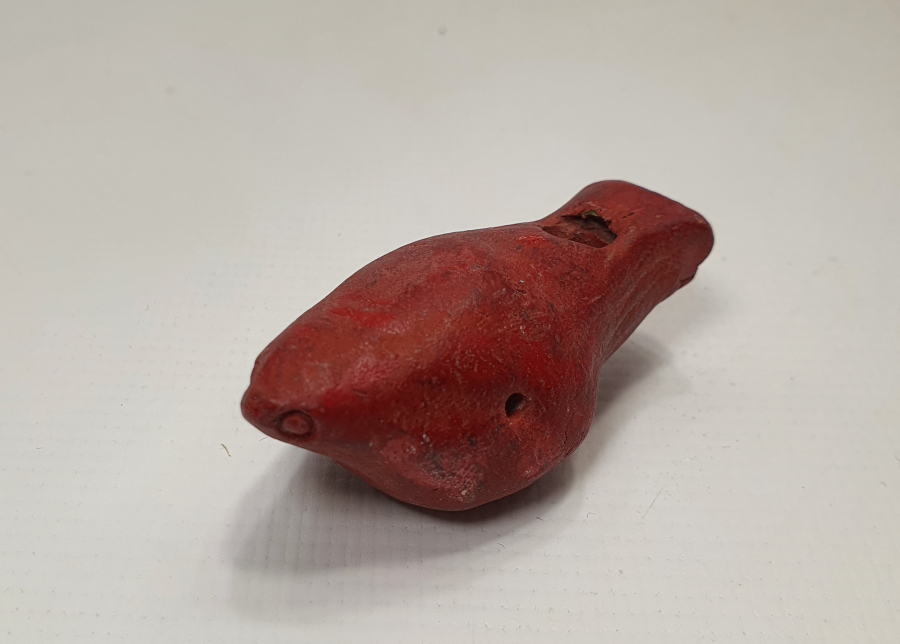 OSMANLI DÖNEMİ KUŞ FORMUNDA TOPRAKTAN MAMUL OYUNCAK DÜDÜK