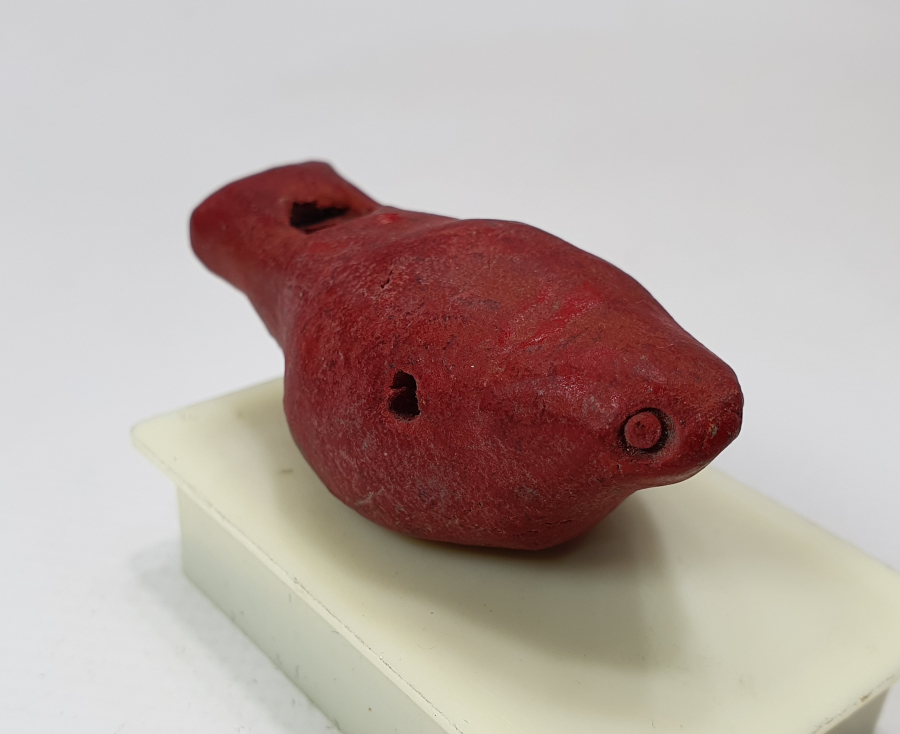 OSMANLI DÖNEMİ KUŞ FORMUNDA TOPRAKTAN MAMUL OYUNCAK DÜDÜK