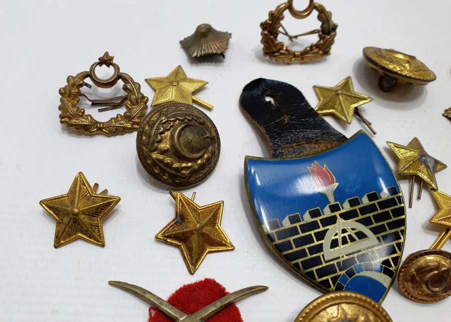 ANTİKA ASKERİ SUBAY ROZET VE BRÖVE LOTU