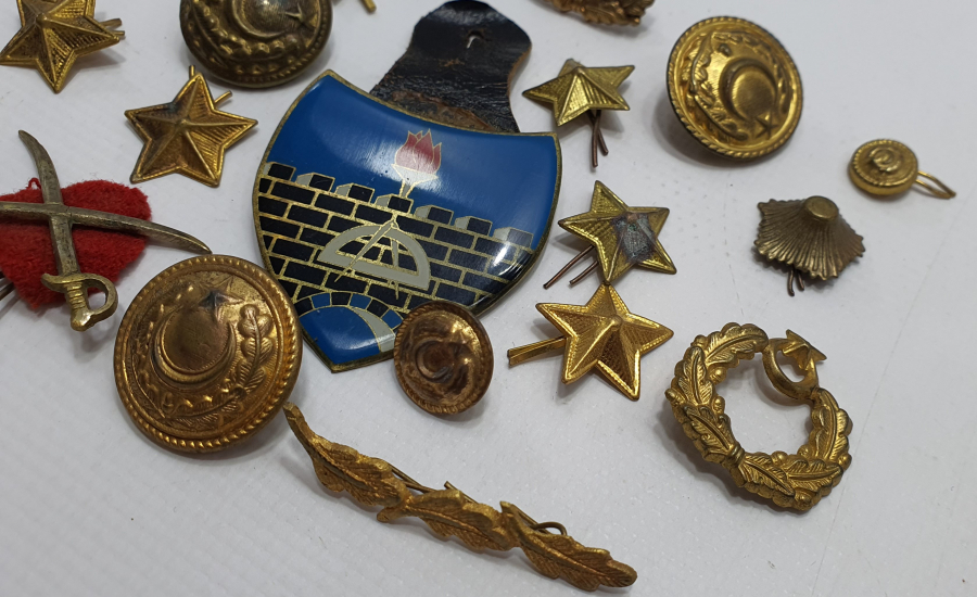 ANTİKA ASKERİ SUBAY ROZET VE BRÖVE LOTU