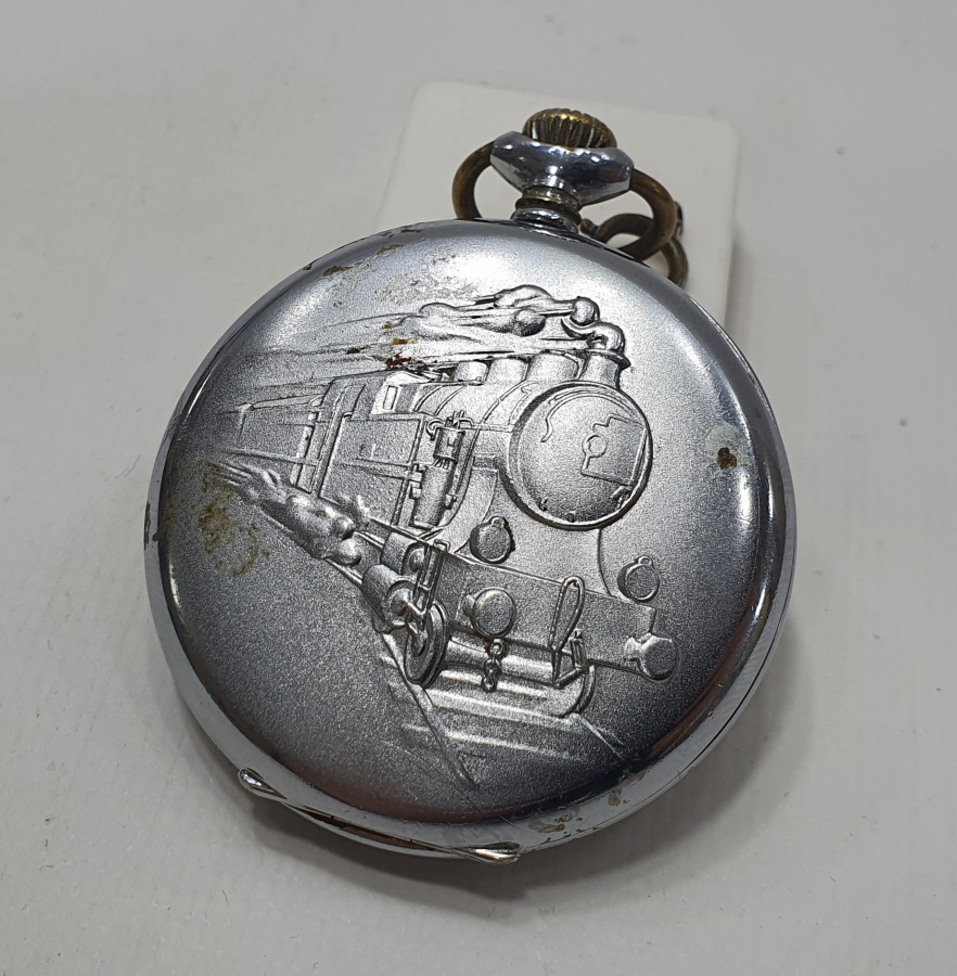 HİSLON MARKA KURMALI TREN YOLLU CEP SAATİ