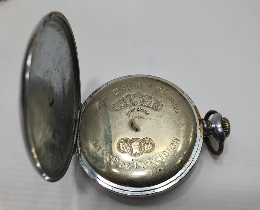 HİSLON MARKA KURMALI TREN YOLLU CEP SAATİ