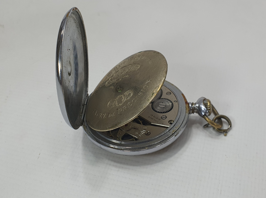 HİSLON MARKA KURMALI TREN YOLLU CEP SAATİ