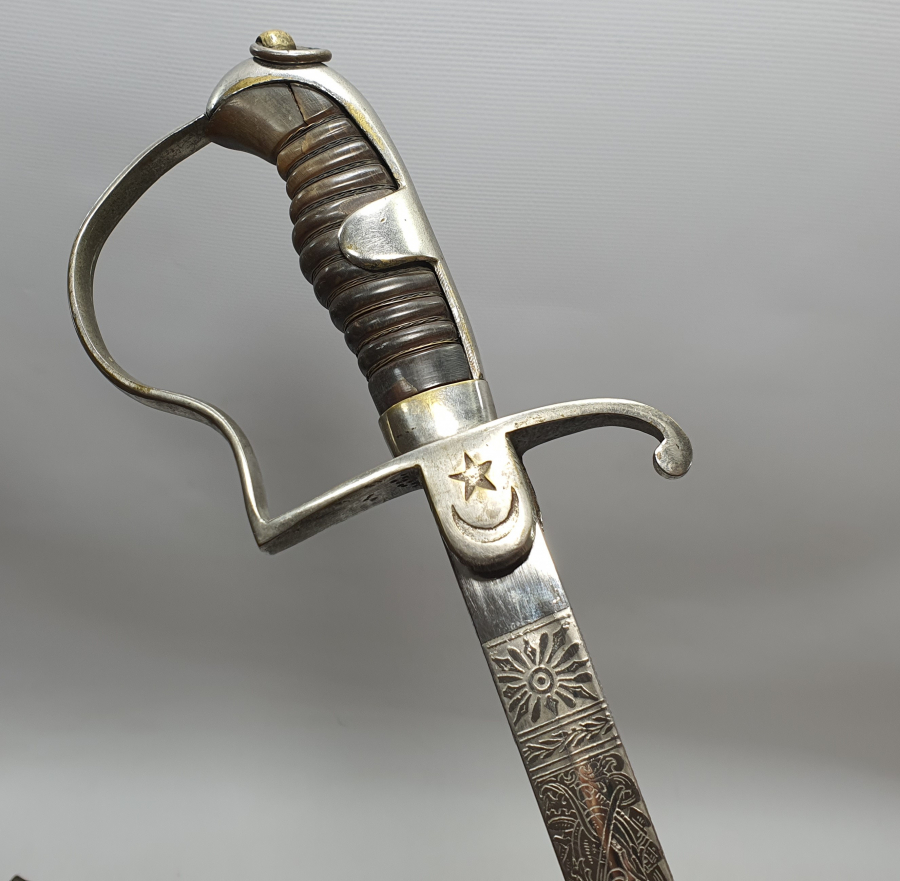 OSMANLI DÖNEMİ SIRTI YAZILI ÇİL KONDİSYONDA SUBAY KILICI