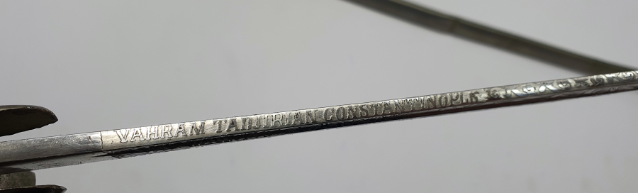 OSMANLI DÖNEMİ SIRTI YAZILI ÇİL KONDİSYONDA SUBAY KILICI